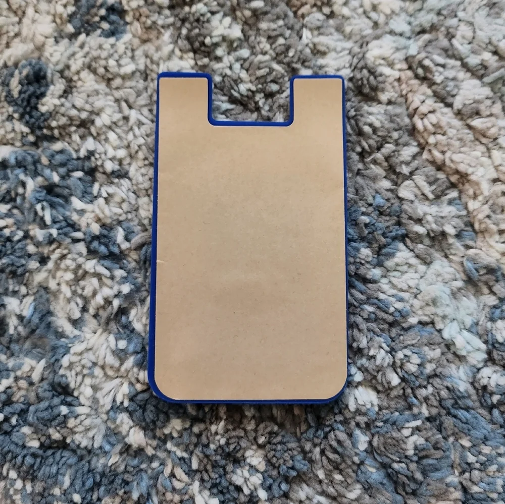 Cerveza Modelo Dual Pocket Slim Silicone Phone Wallet Sticker Holder Blue White